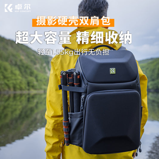 KFCONCEPT Zall Photography Bag Shoulder Camera Bag Professional Outdoor Multi functional Hard Shell Anti collision Waterproof Canon Monocular Sony Micro Monocular Camera Digital Drone Outdoor Travel B image 0