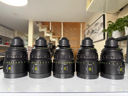 Arri Master Prime Set T1.3 ( 18mm, 25mm, 35mm, 50mm, 75mm )